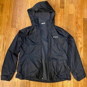 Columbia Jacket Adult Large Black Full Zip Sweatshirt Windbreaker Lightweight